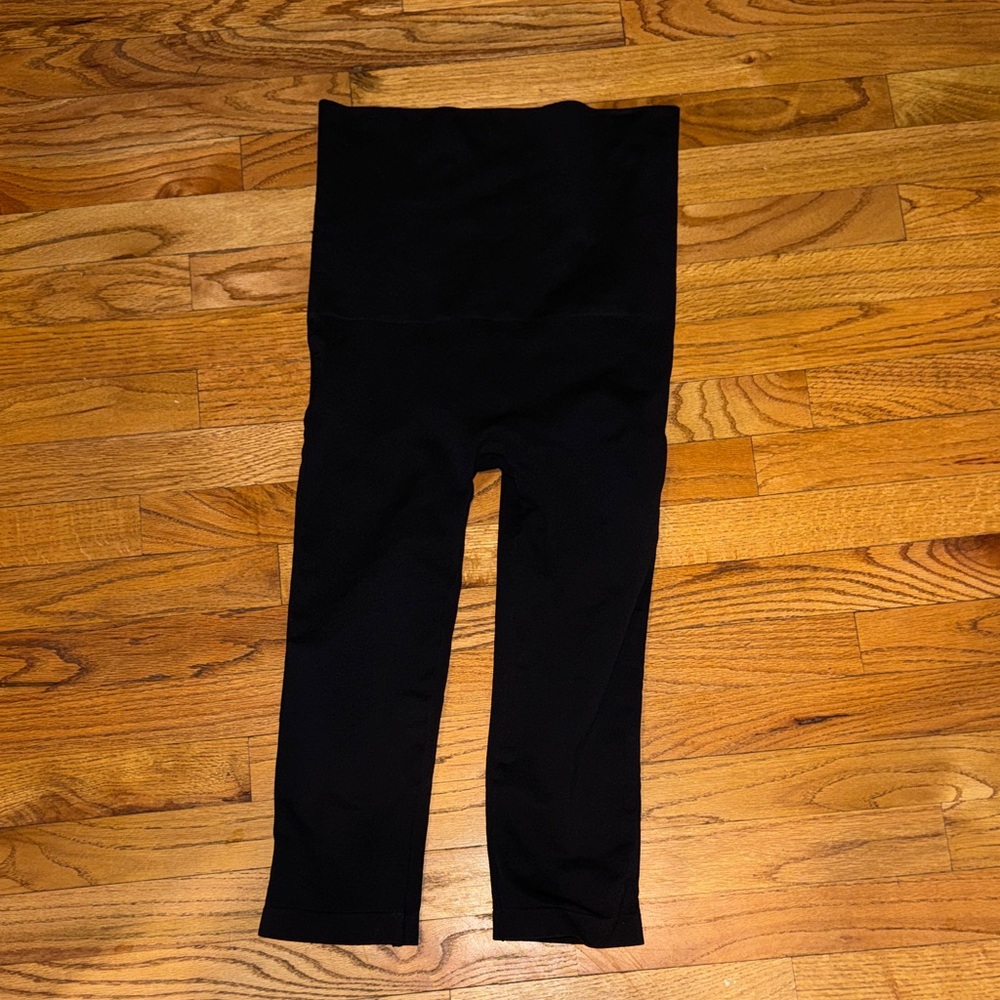 High-Waist Black Maternity Leggings